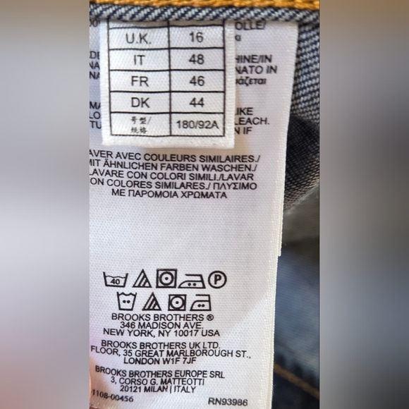 Brooks Brothers Womens Red Fleece Denim Shirt Dress Size 12 100% Cotton - Picture 7 of 12